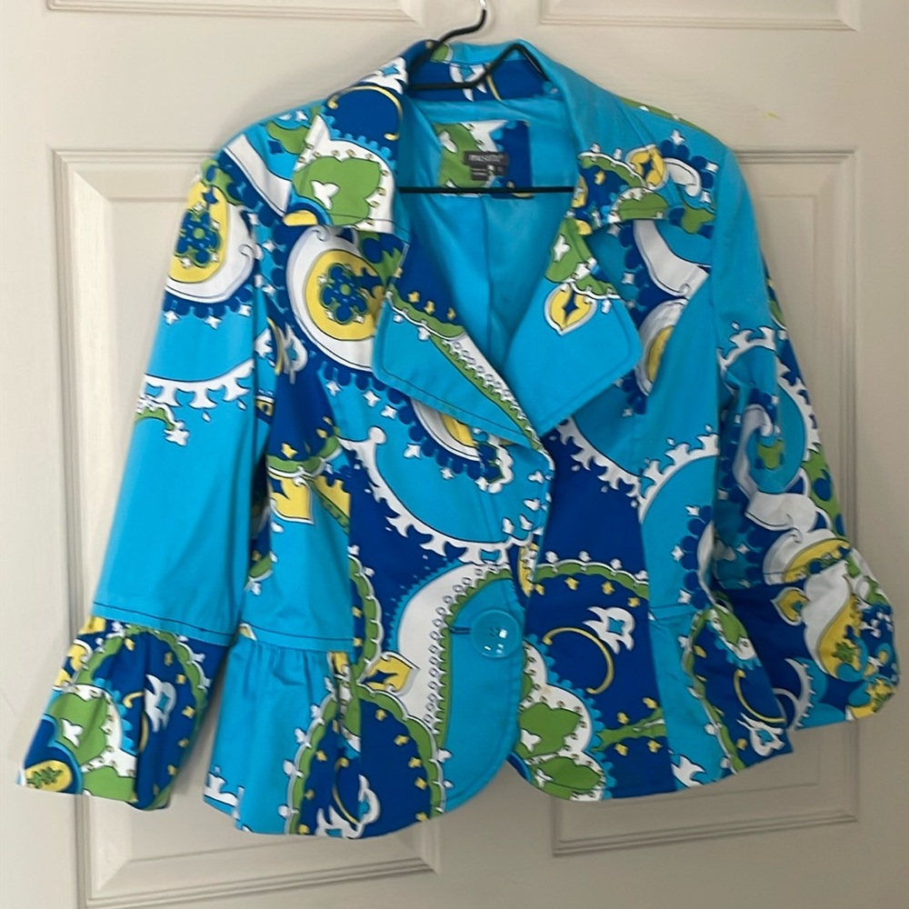 Musette Women’s Button Front Blazer Jacket Businessss Casual Size 12